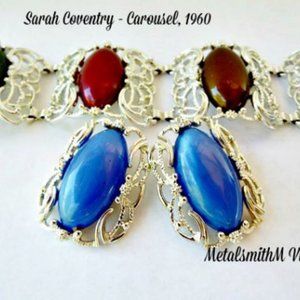 Vintage Sarah Coventry Carousel bracelet & earring